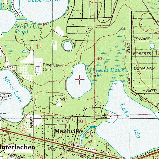 Topographic Map of Up and Down Lake, FL
