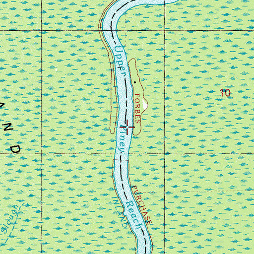 Topographic Map of Upper Piney Reach, FL
