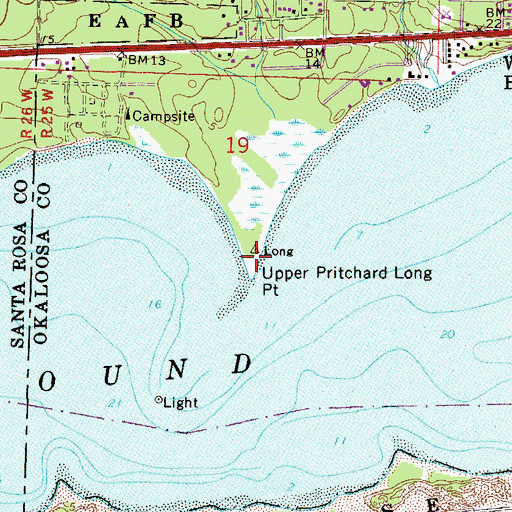 Topographic Map of Upper Pritchard Long Point, FL