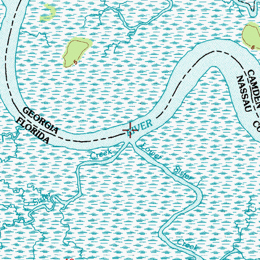 Topographic Map of Upper Sister Creek, FL
