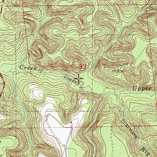 Topographic Map of Upper Sweetwater Creek, FL