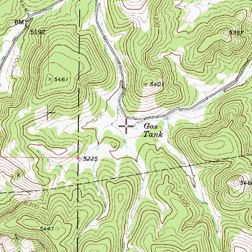Topographic Map of Gas Tank, AZ