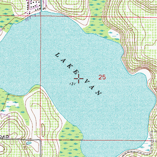 Topographic Map of Lake Van, FL