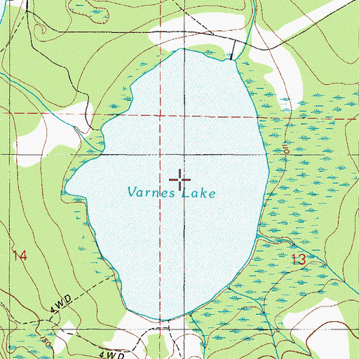 Topographic Map of Varnes Lake, FL