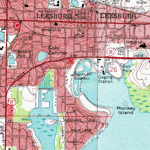 Topographic Map of Venetian Garden, FL