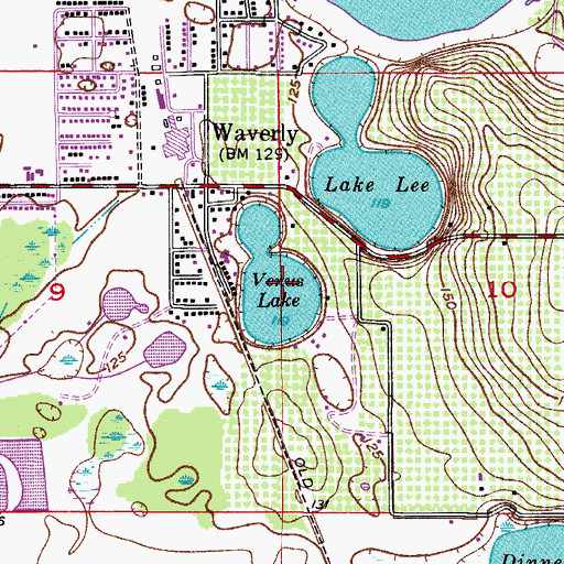Topographic Map of Lake Venus, FL