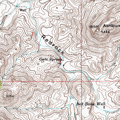 Topographic Map of Gate Spring, AZ