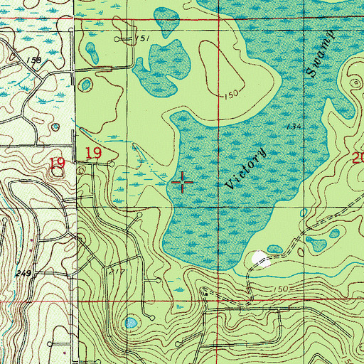 Topographic Map of Victory Swamp, FL