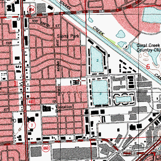 Topographic Map of Visitation School, FL