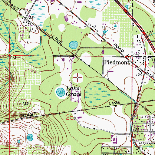 Topographic Map of Lake Vivian, FL