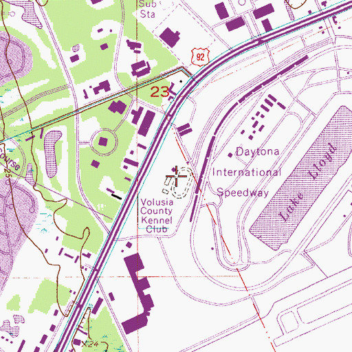 Topographic Map of Volusia County Kennel Club, FL