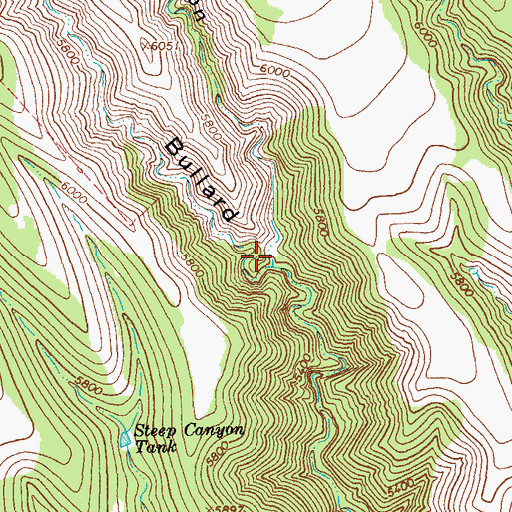 Topographic Map of Gavilan Canyon, AZ