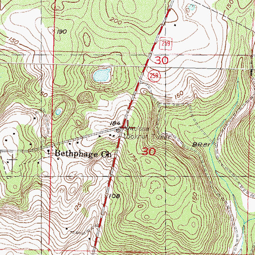 Topographic Map of Wacissa Lookout Tower, FL