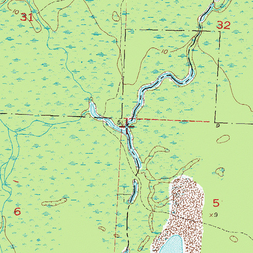 Topographic Map of Wacissa River, FL
