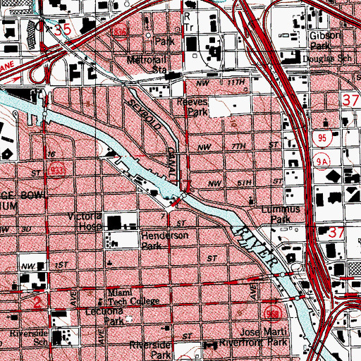 Topographic Map of Wagner Creek, FL