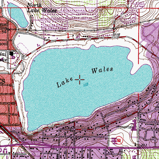Topographic Map of Lake Wales, FL