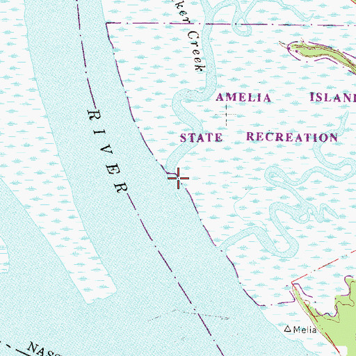 Topographic Map of Walker Creek, FL