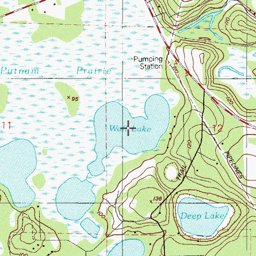 Topographic Map of Wall Lake, FL