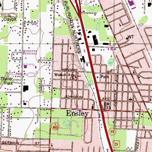 Topographic Map of Walnut Avenue Church, FL