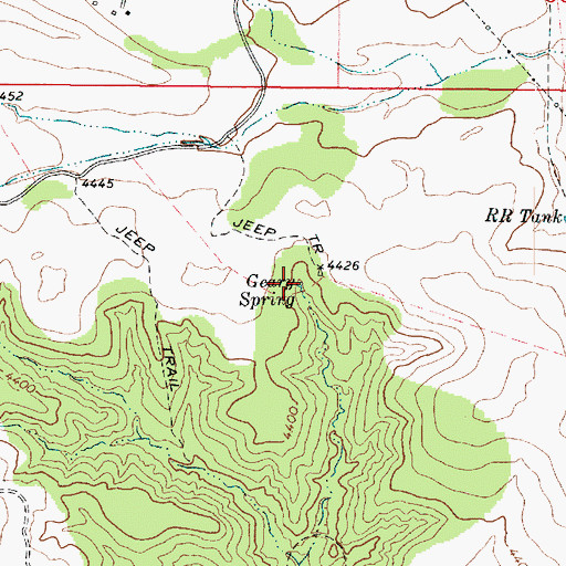 Topographic Map of Geary Spring, AZ