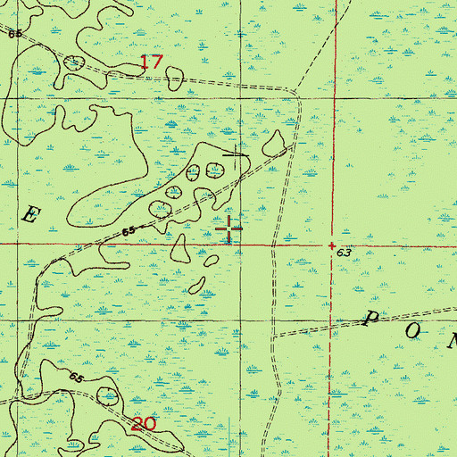 Topographic Map of Wampee Ponds, FL