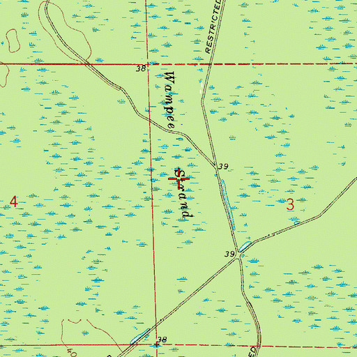 Topographic Map of Wampee Strand, FL