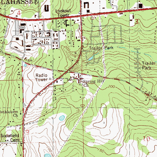 Topographic Map of Ward School, FL