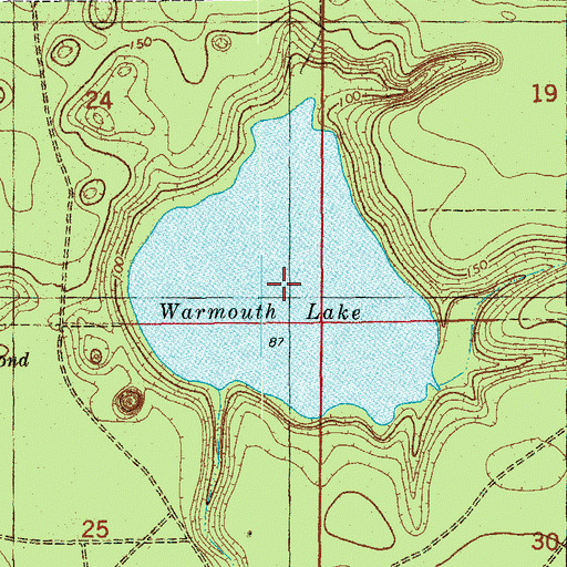 Topographic Map of Warmouth Lake, FL