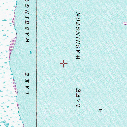 Topographic Map of Lake Washington, FL