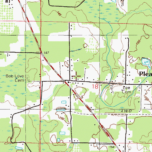 Topographic Map of Water Oak School, FL