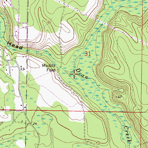 Topographic Map of Watering Head, FL