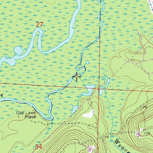 Topographic Map of Weaver Creek, FL