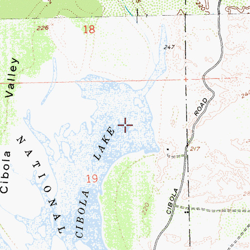 Topographic Map of Cibola Lake, AZ