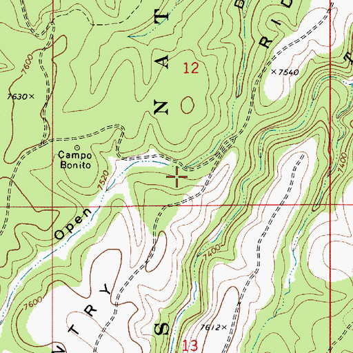 Topographic Map of Gentry Ridge, AZ