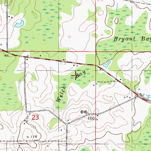 Topographic Map of Welch Bay, FL