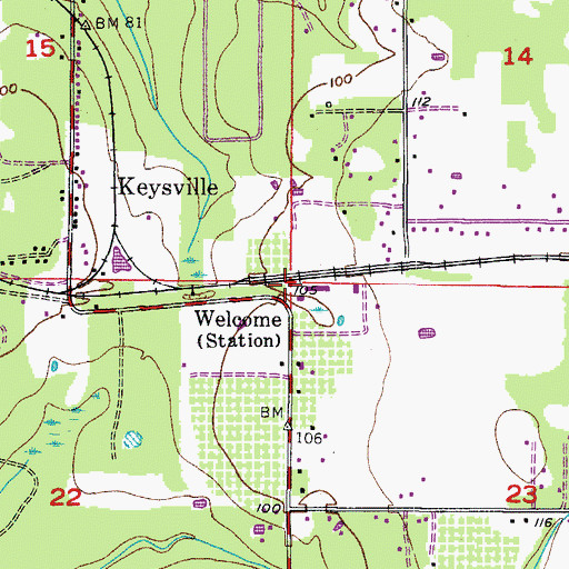 Topographic Map of Welcome, FL