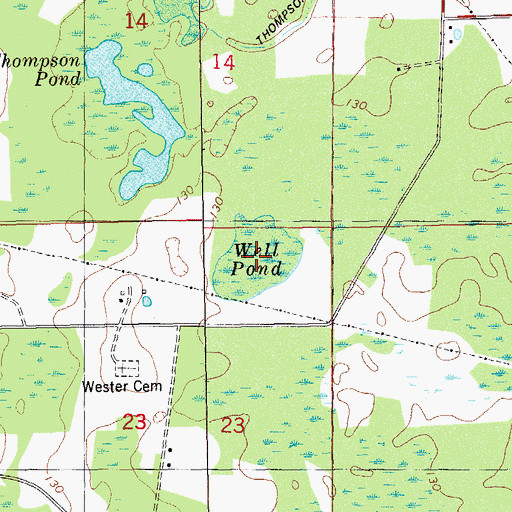 Topographic Map of Well Pond, FL