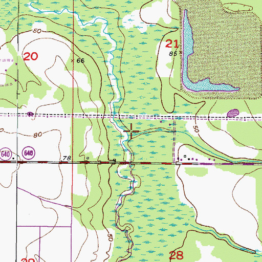 Topographic Map of West Branch South Prong Alafia River, FL