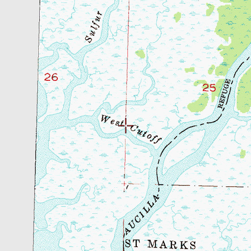 Topographic Map of West Cutoff, FL
