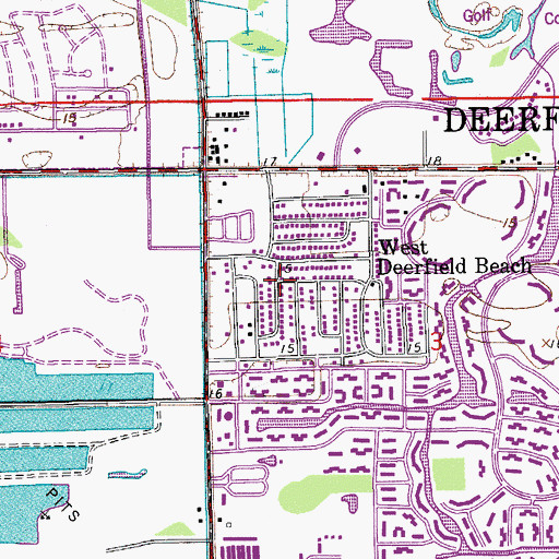 Topographic Map of West Deerfield Beach, FL