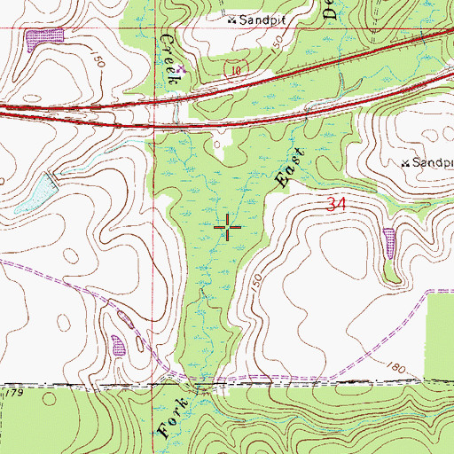 Topographic Map of West Dog Creek, FL