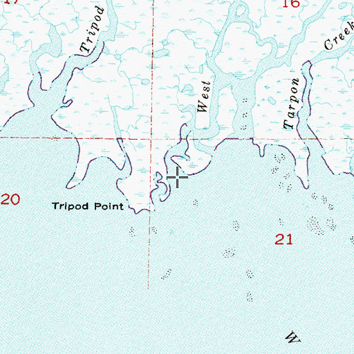Topographic Map of West Griffin Creek, FL