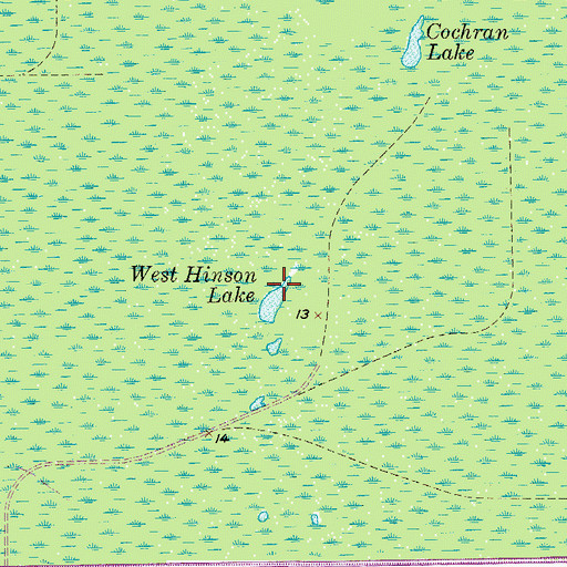 Topographic Map of West Hinson Lake, FL