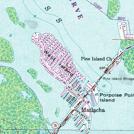 Topographic Map of West Island, FL