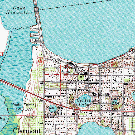 Topographic Map of West Lake, FL