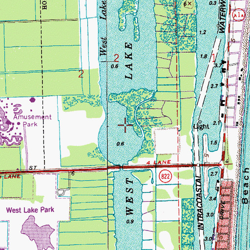 Topographic Map of West Lake, FL
