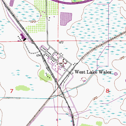 Topographic Map of West Lake Wales, FL