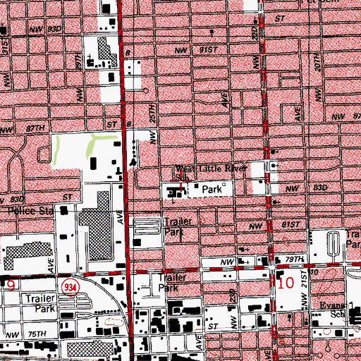 Topographic Map of Doctor Henry W Mack - West Little River K - 8 Center, FL