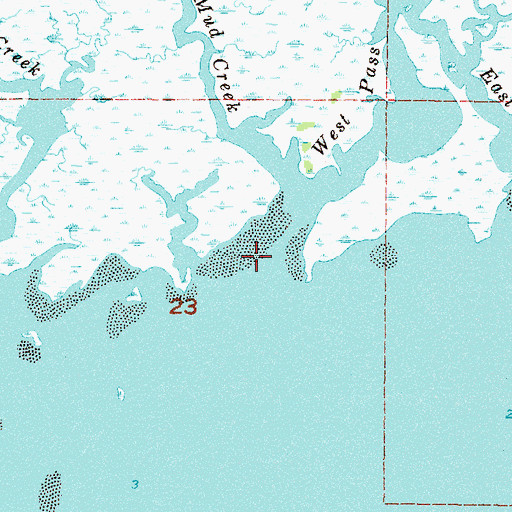 Topographic Map of West Pass, FL