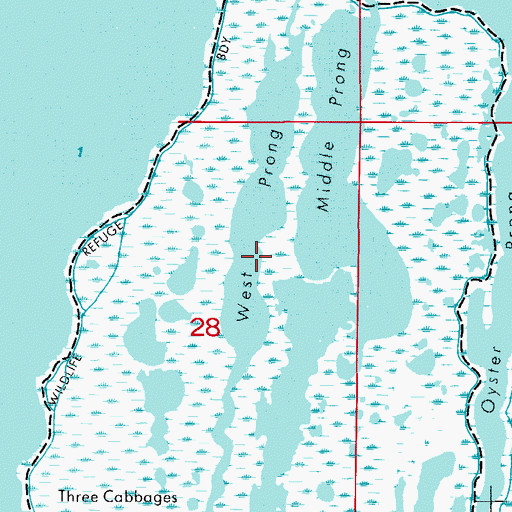 Topographic Map of West Prong, FL